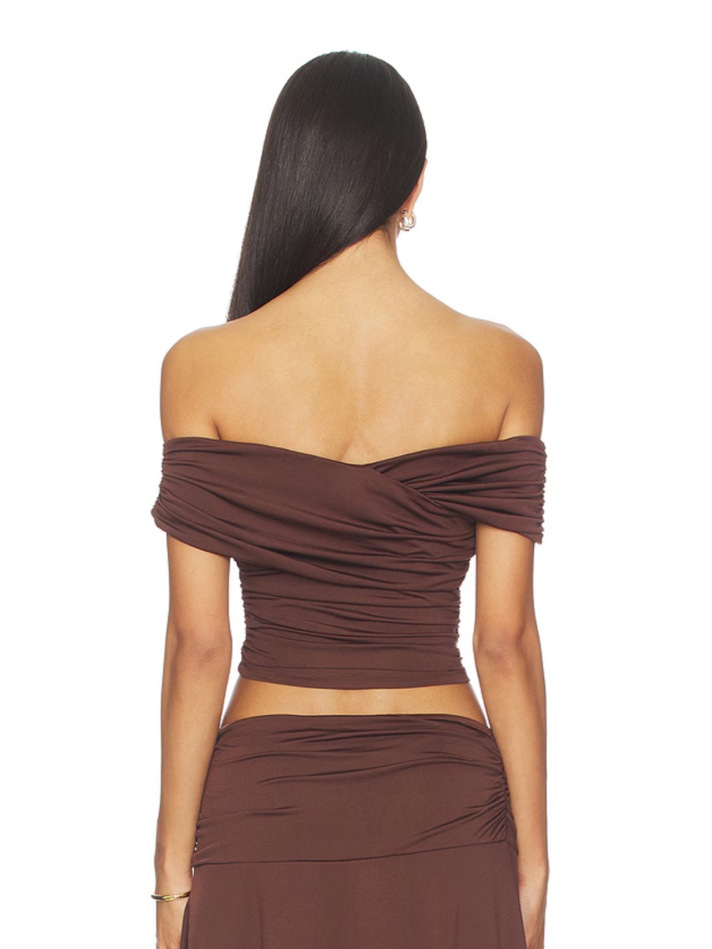 NIA Magnolia Top in Chocolate Size XS - Picture 2 of 7